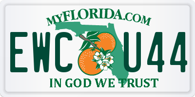 FL license plate EWCU44