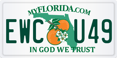 FL license plate EWCU49