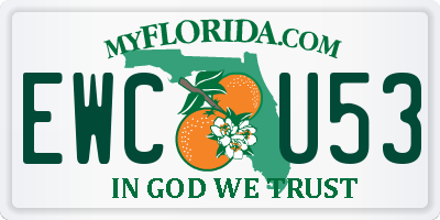 FL license plate EWCU53
