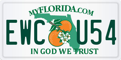 FL license plate EWCU54