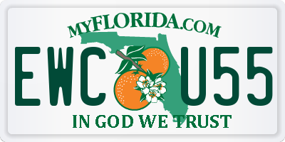 FL license plate EWCU55