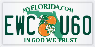 FL license plate EWCU60