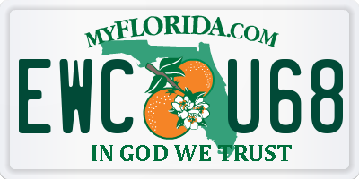 FL license plate EWCU68