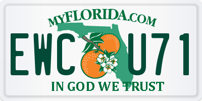FL license plate EWCU71