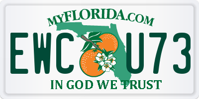FL license plate EWCU73