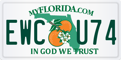 FL license plate EWCU74