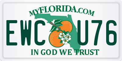 FL license plate EWCU76