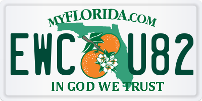 FL license plate EWCU82