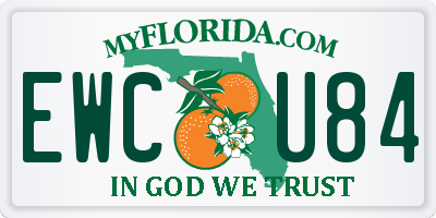 FL license plate EWCU84