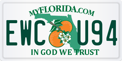 FL license plate EWCU94