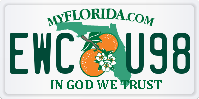 FL license plate EWCU98
