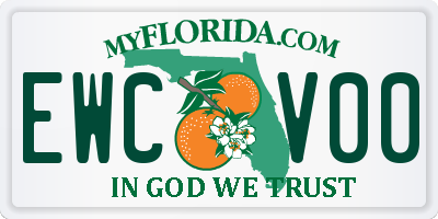 FL license plate EWCV00