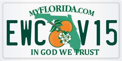 FL license plate EWCV15