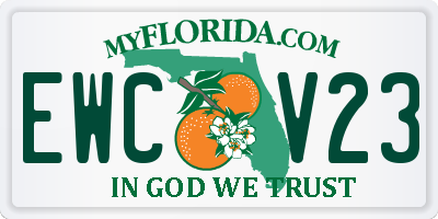 FL license plate EWCV23
