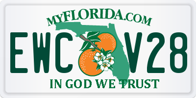 FL license plate EWCV28