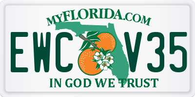 FL license plate EWCV35