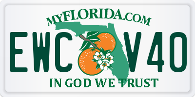 FL license plate EWCV40