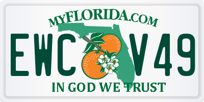 FL license plate EWCV49