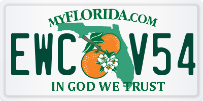 FL license plate EWCV54