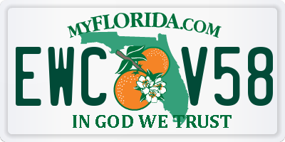 FL license plate EWCV58