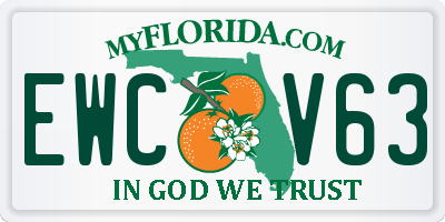 FL license plate EWCV63