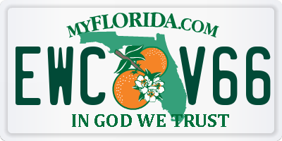 FL license plate EWCV66