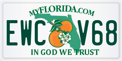 FL license plate EWCV68