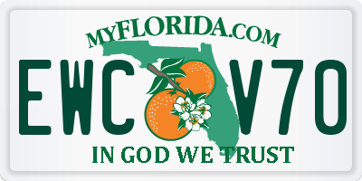 FL license plate EWCV70