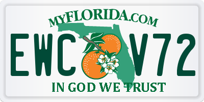 FL license plate EWCV72