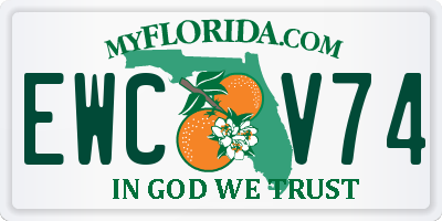 FL license plate EWCV74