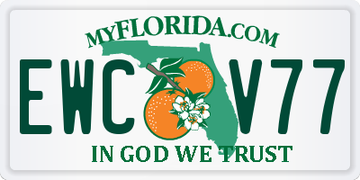 FL license plate EWCV77