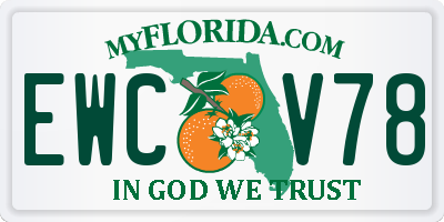 FL license plate EWCV78