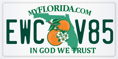 FL license plate EWCV85