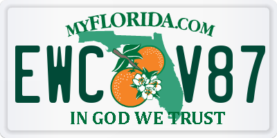 FL license plate EWCV87