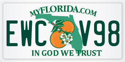 FL license plate EWCV98