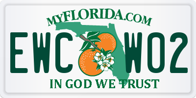 FL license plate EWCW02