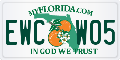 FL license plate EWCW05