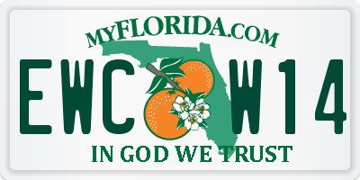 FL license plate EWCW14