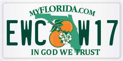 FL license plate EWCW17