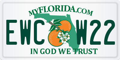 FL license plate EWCW22