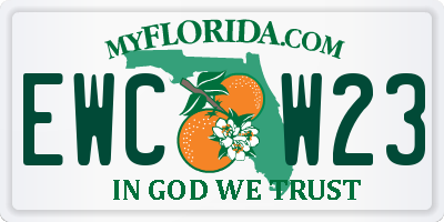 FL license plate EWCW23