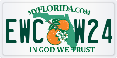 FL license plate EWCW24