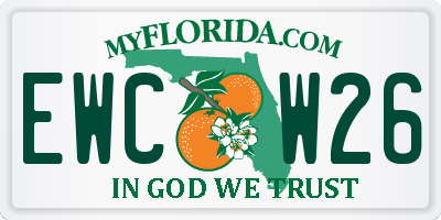 FL license plate EWCW26