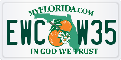 FL license plate EWCW35