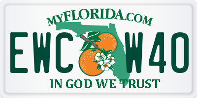 FL license plate EWCW40