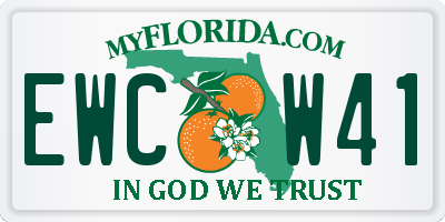 FL license plate EWCW41