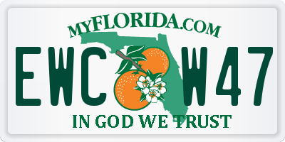 FL license plate EWCW47