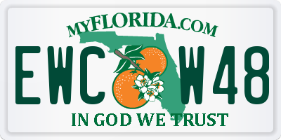FL license plate EWCW48