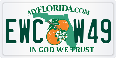 FL license plate EWCW49