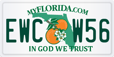 FL license plate EWCW56